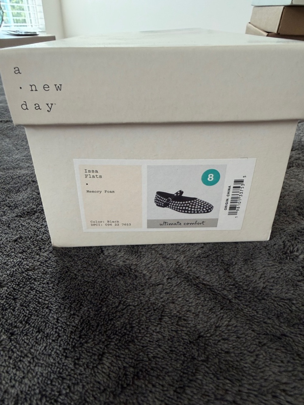 a new day Black Issa Studded Slip-On Flats